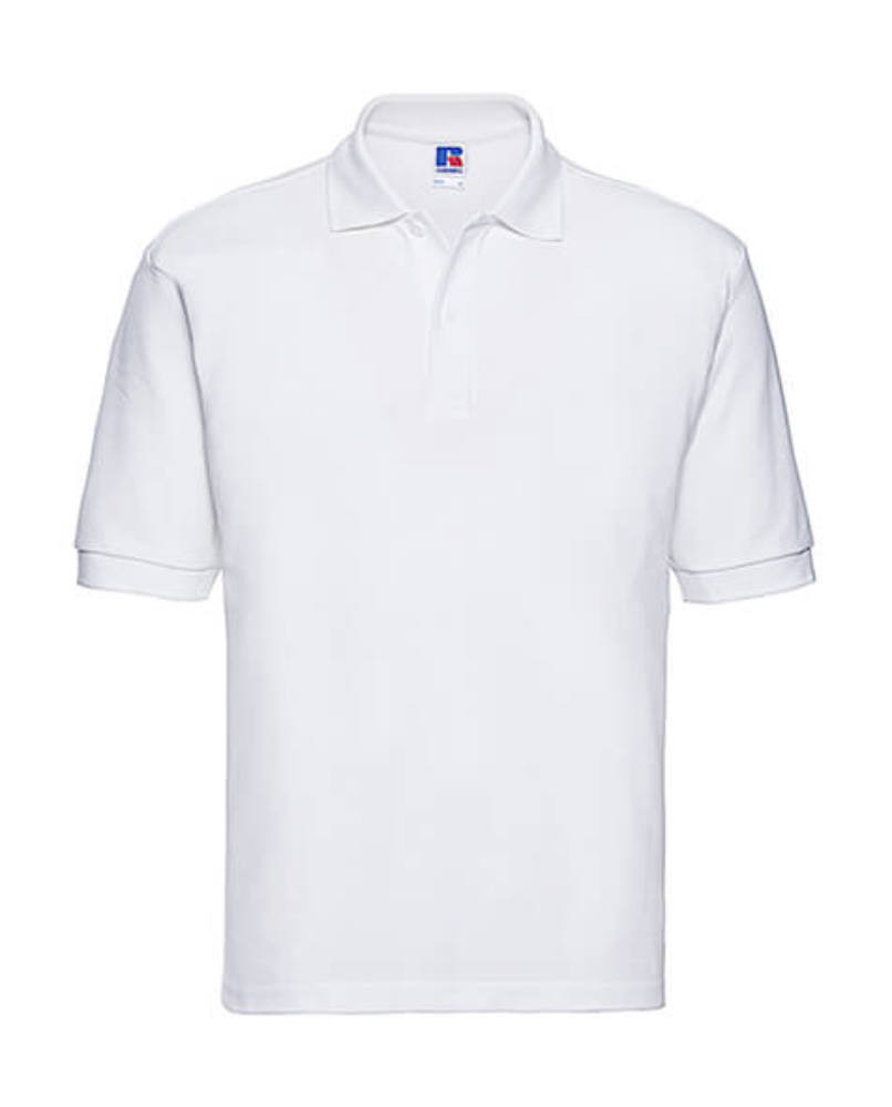 Férfi galléros póló rövid ujjú Russell Europe Polo Blended Fabric - 2XL, Fehér