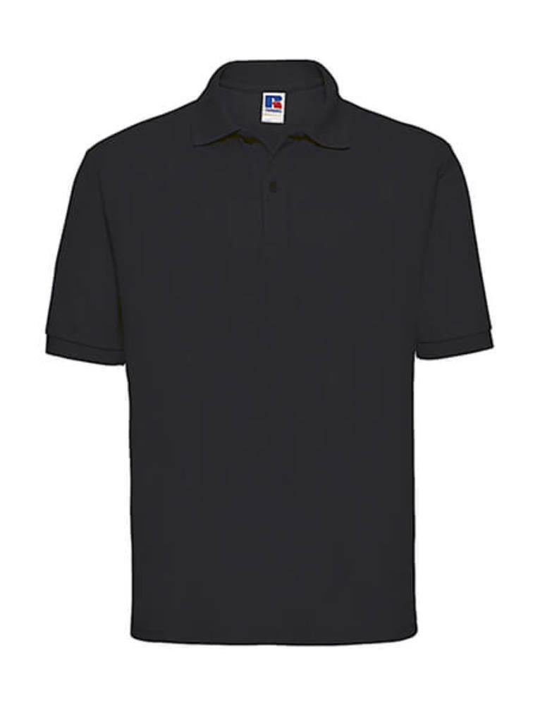 Férfi galléros póló rövid ujjú Russell Europe Polo Blended Fabric - S, Fekete