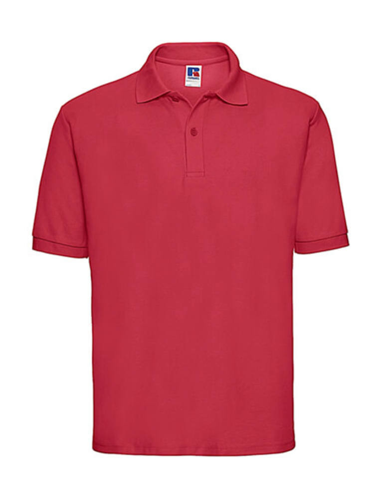 Férfi galléros póló rövid ujjú Russell Europe Polo Blended Fabric - 3XL, Piros