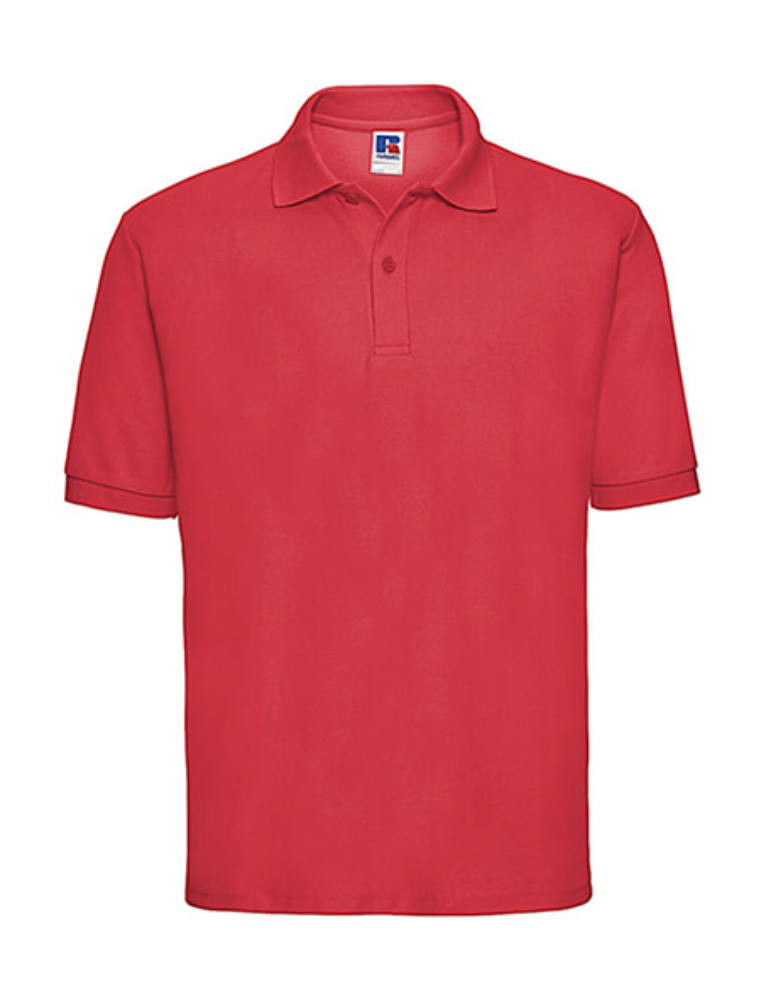 Férfi galléros póló rövid ujjú Russell Europe Polo Blended Fabric - XS, Élénkpiros