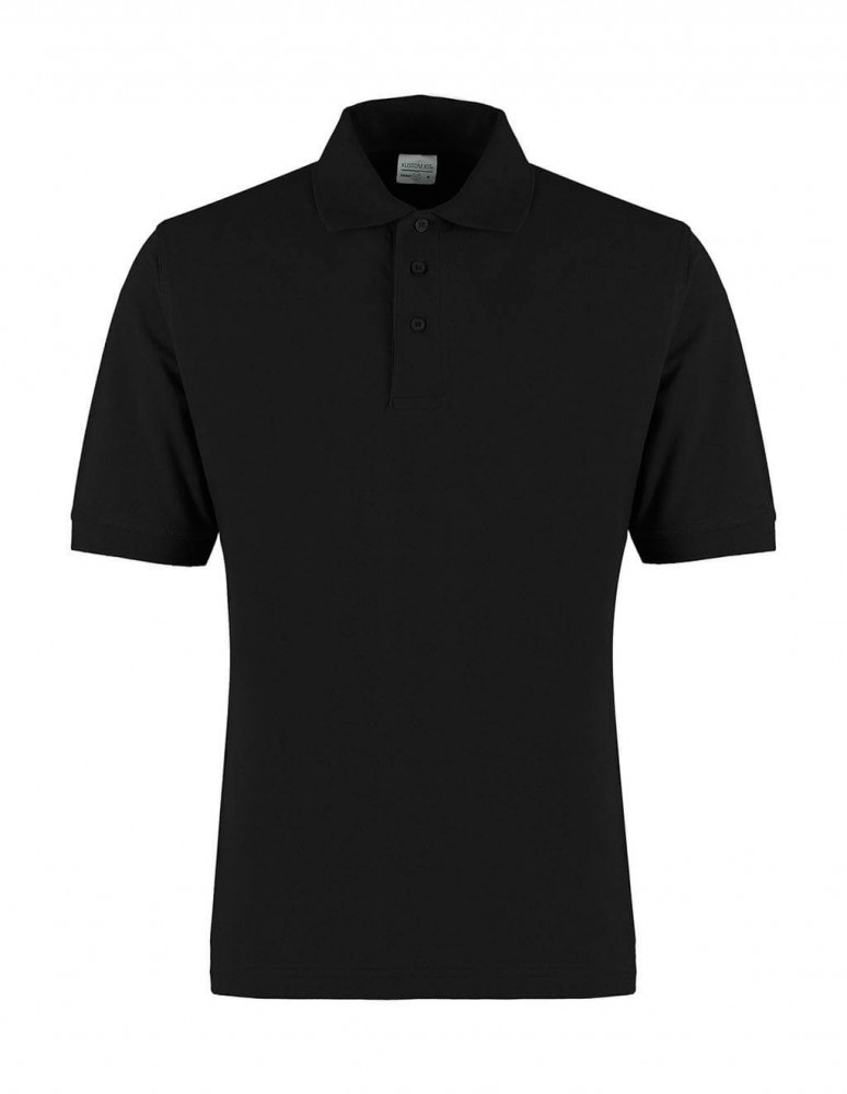 Férfi rövid ujjú galléros póló Kustom Kit Classic Fit Cotton Klassic Superwash 60° Polo L, Fekete