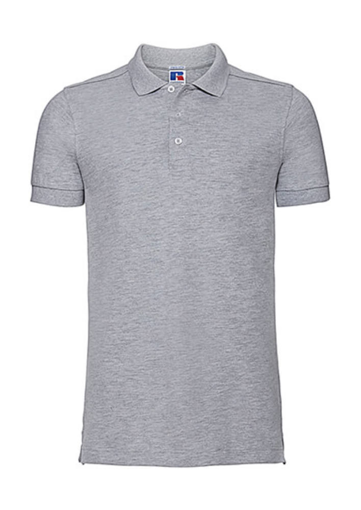 Férfi galléros póló rövid ujjú Russell Europe Men's Stretch Polo - 2XL, Világos Oxford