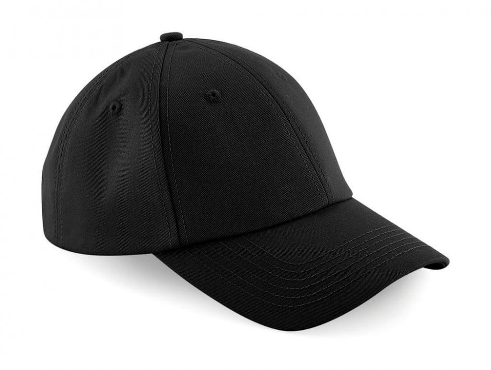 Uniszex sapka Beechfield Authentic Baseball Cap Egy méret, Fekete