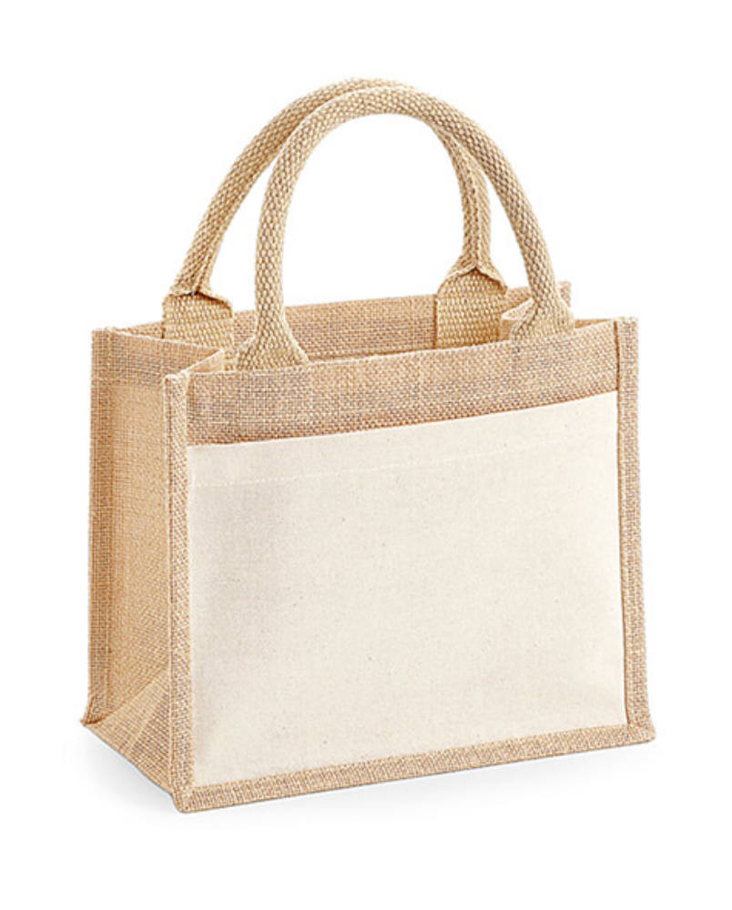 Bevásárló táska Westford Mill Cotton Pocket Jute Gift Bag