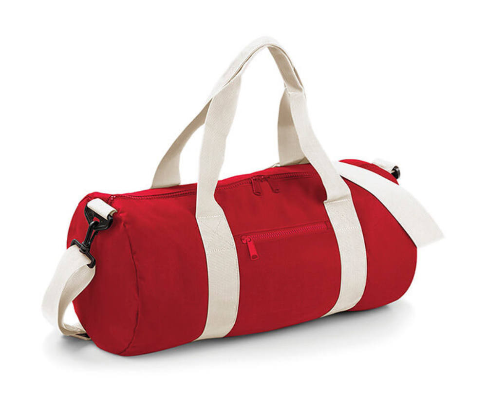 Bag Base Original Barrel Bag - Egy méret, Klasszikus Piros/Off Fehér