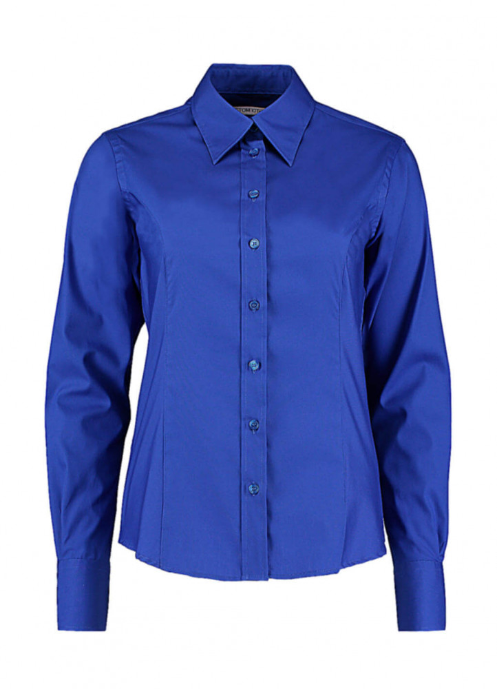 Női hosszú ujjú blúz Kustom Kit Women's Tailored Fit Premium Oxford Shirt 3XL, Királykék