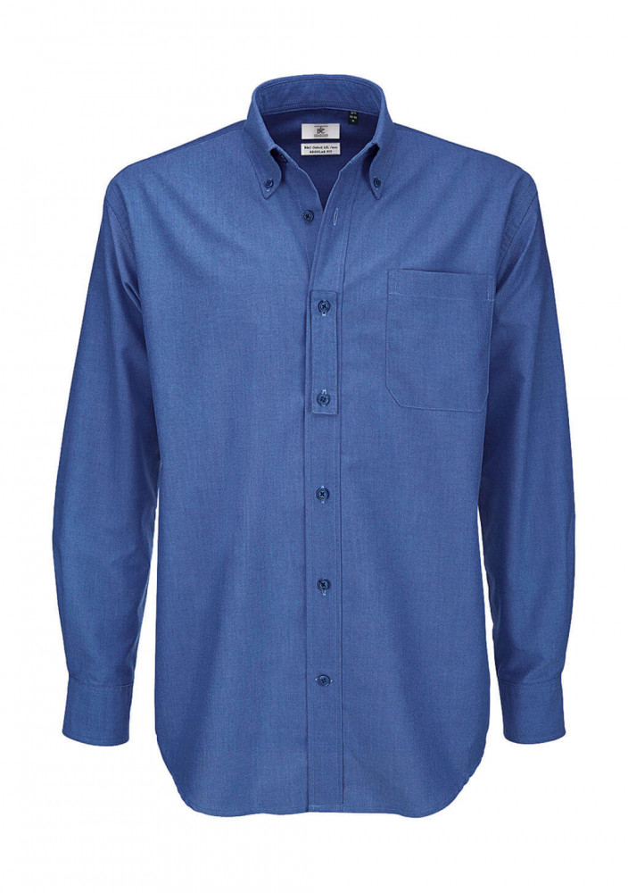 Férfi hosszú ujjú Ing B and C Oxford LSL/men Shirt XL, kék Chip