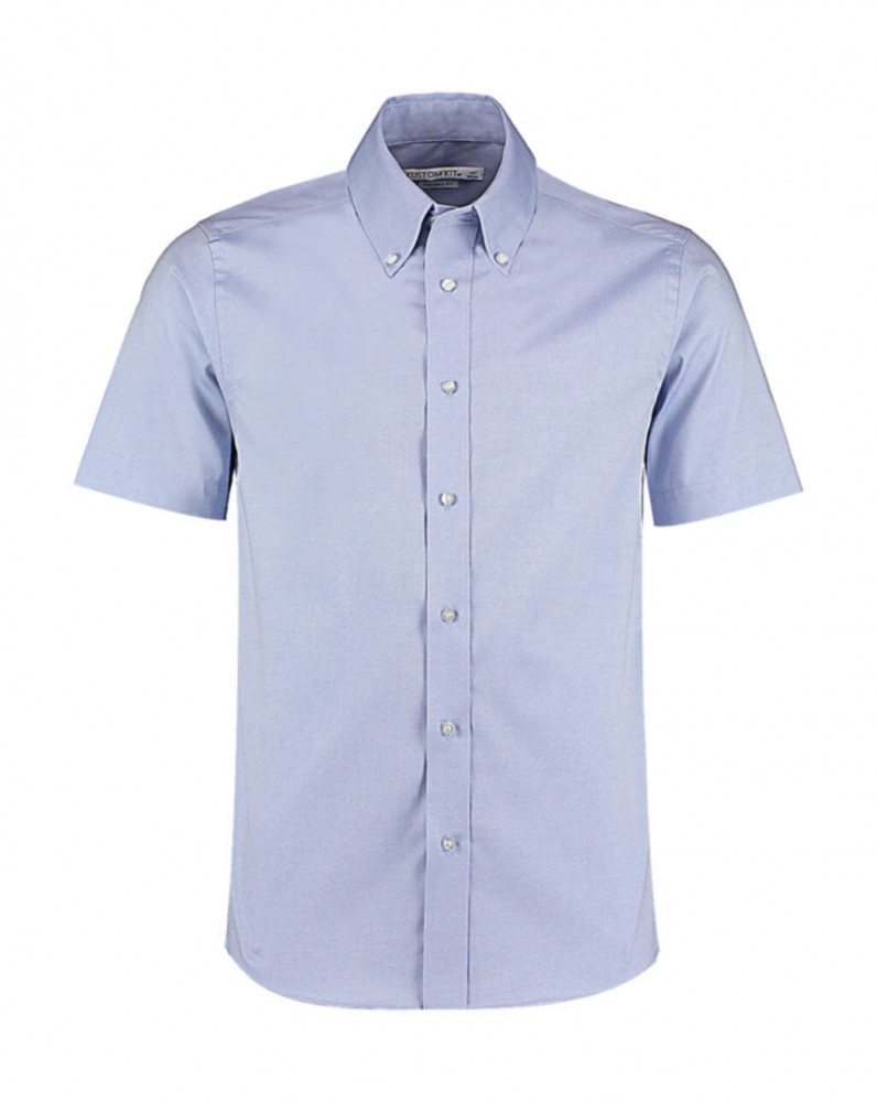 Férfi rövid ujjú Ing Kustom Kit Tailored Fit Premium Oxford Shirt SSL 2XL, Világos kék
