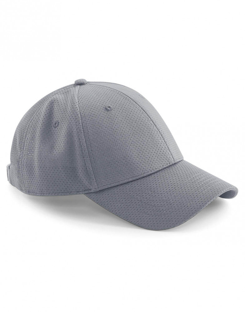 Uniszex sapka Beechfield Air Mesh 6 Panel Cap Egy méret, Fekete