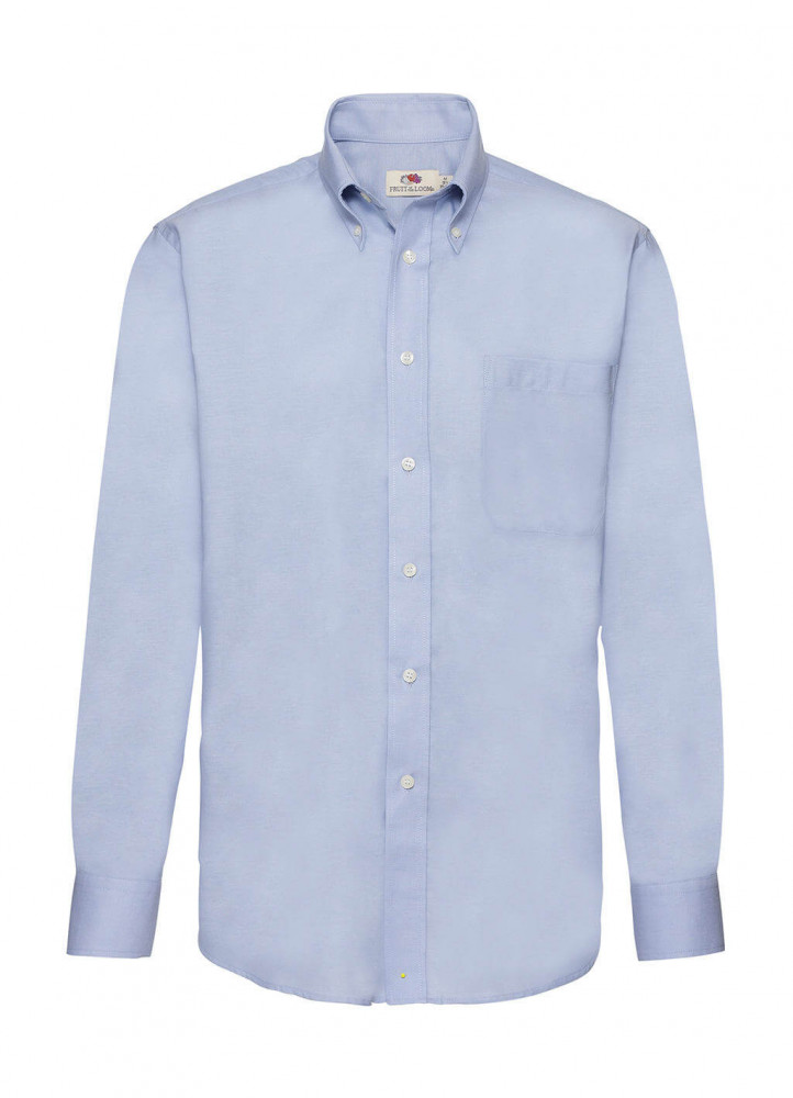 Férfi hosszú ujjú Ing Fruit of the Loom Oxford Shirt LS S, Oxford kék