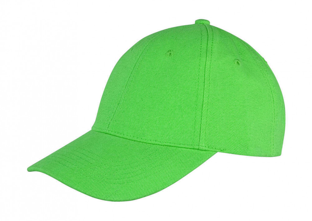 Uniszex sapka Result Caps Memphis 6-Panel Low Profile Cap Egy méret, Lime zöld