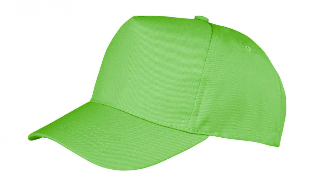 Uniszex sapka Result Caps Boston 5-Panel Printers Cap Egy méret, Lime zöld