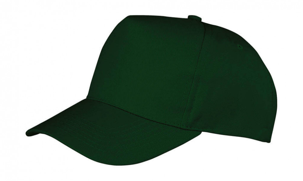 Uniszex sapka Result Caps Boston 5-Panel Printers Cap Egy méret, Sötétzöld