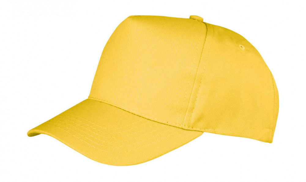Uniszex sapka Result Caps Boston 5-Panel Printers Cap Egy méret, Sárga