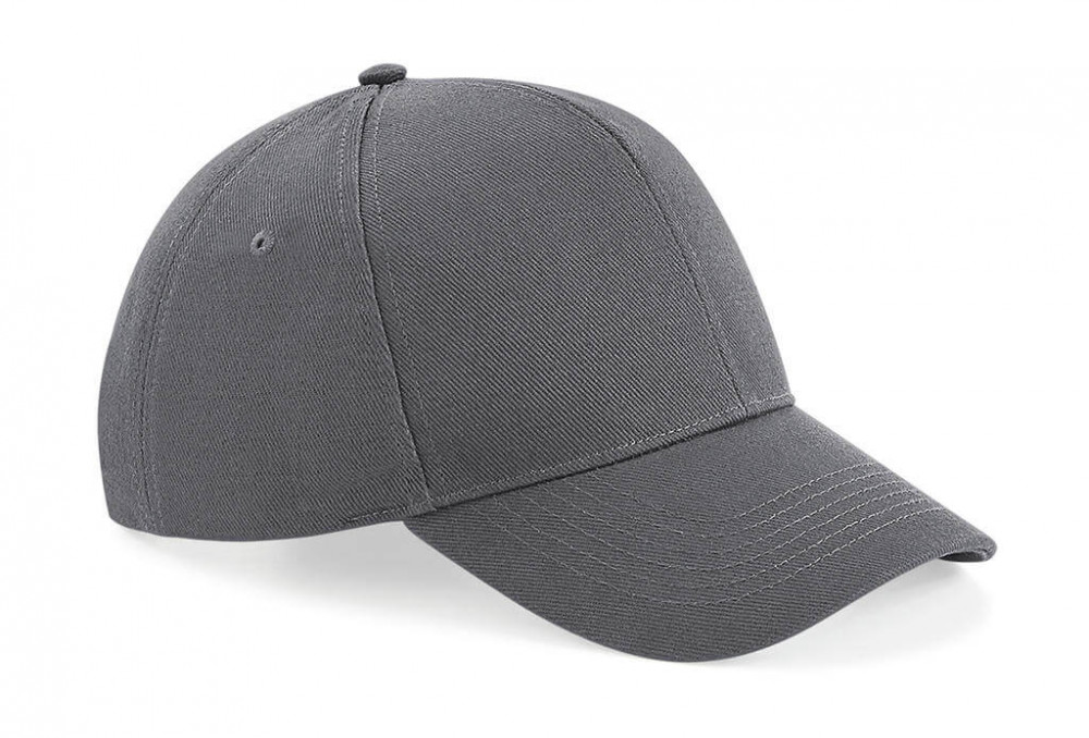 Uniszex sapka Beechfield Ultimate 6 Panel Cap Egy méret, Grafitszürke