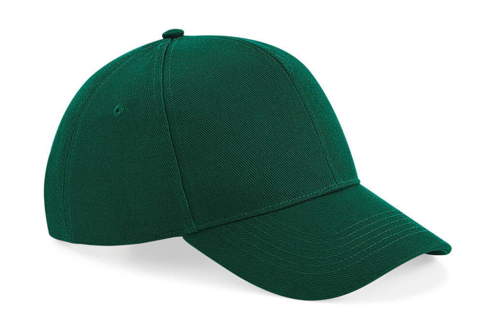 Uniszex sapka Beechfield Ultimate 6 Panel Cap Egy méret, Sötétzöld