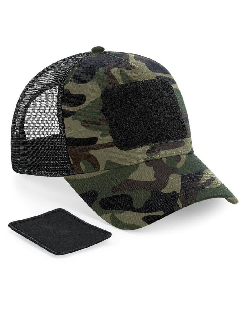 Uniszex sapka Beechfield Patch Snapback Trucker - One Size, Jungle Camo Uniszex sapka Beechfield Patch Snapback Trucker - One Size, Jungle Camo