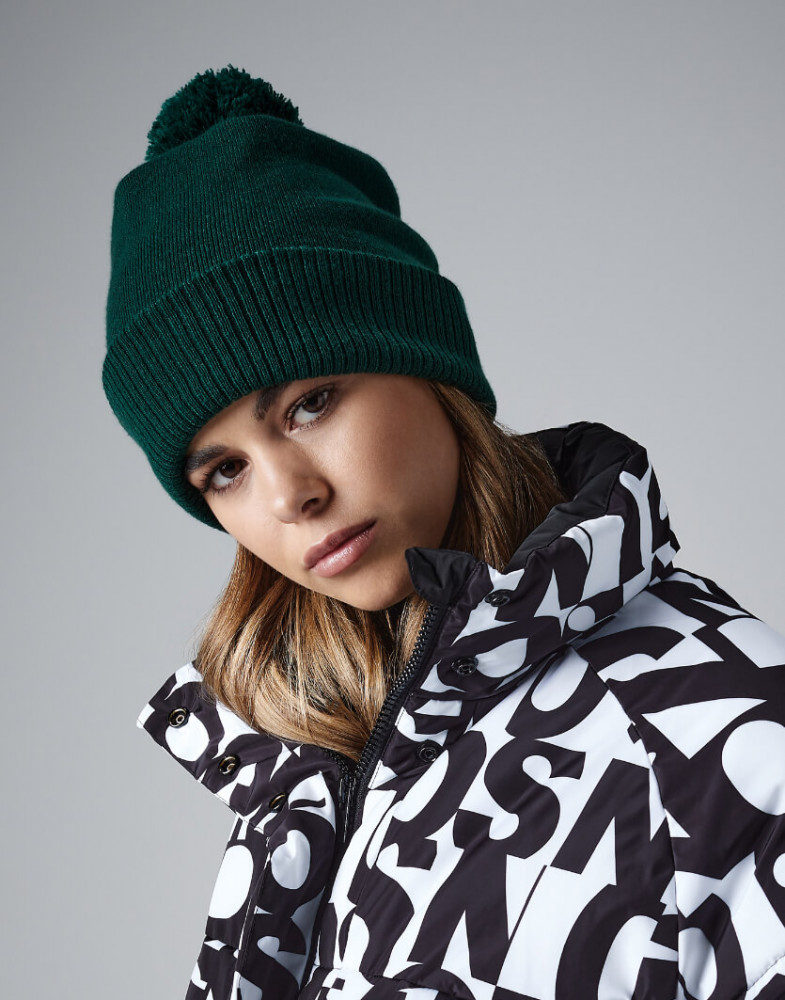 Uniszex téli sapka Beechfield Thermal Snowstar Beanie Egy méret, Sötétkék (navy)