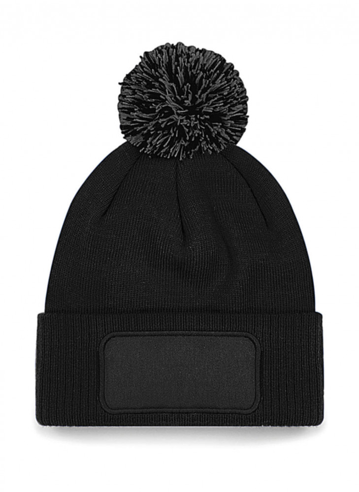Uniszex téli sapka Beechfield Snowstar Printers Beanie Egy méret, Fekete/Grafitszürke Szürke