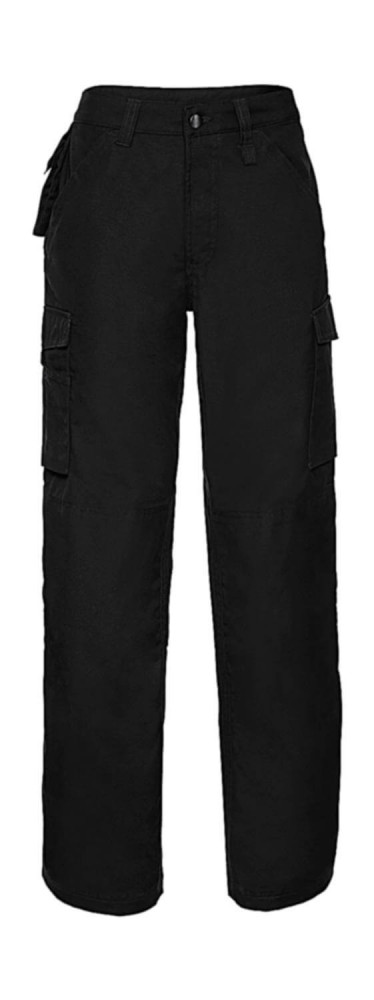 Férfi nadrág munkaruha Russell Europe Heavy Duty Workwear Trouser Hossza 34" 30" (76cm), Fekete