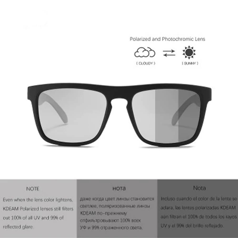 KDEAM polarizált napszemüveg UV400 női férfi uniszex X8 fekete Photochromatic