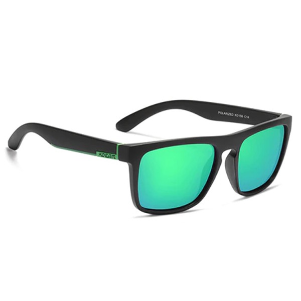 KDEAM napszemüveg polarizált fekete zöld UV400 férfi női uniszex