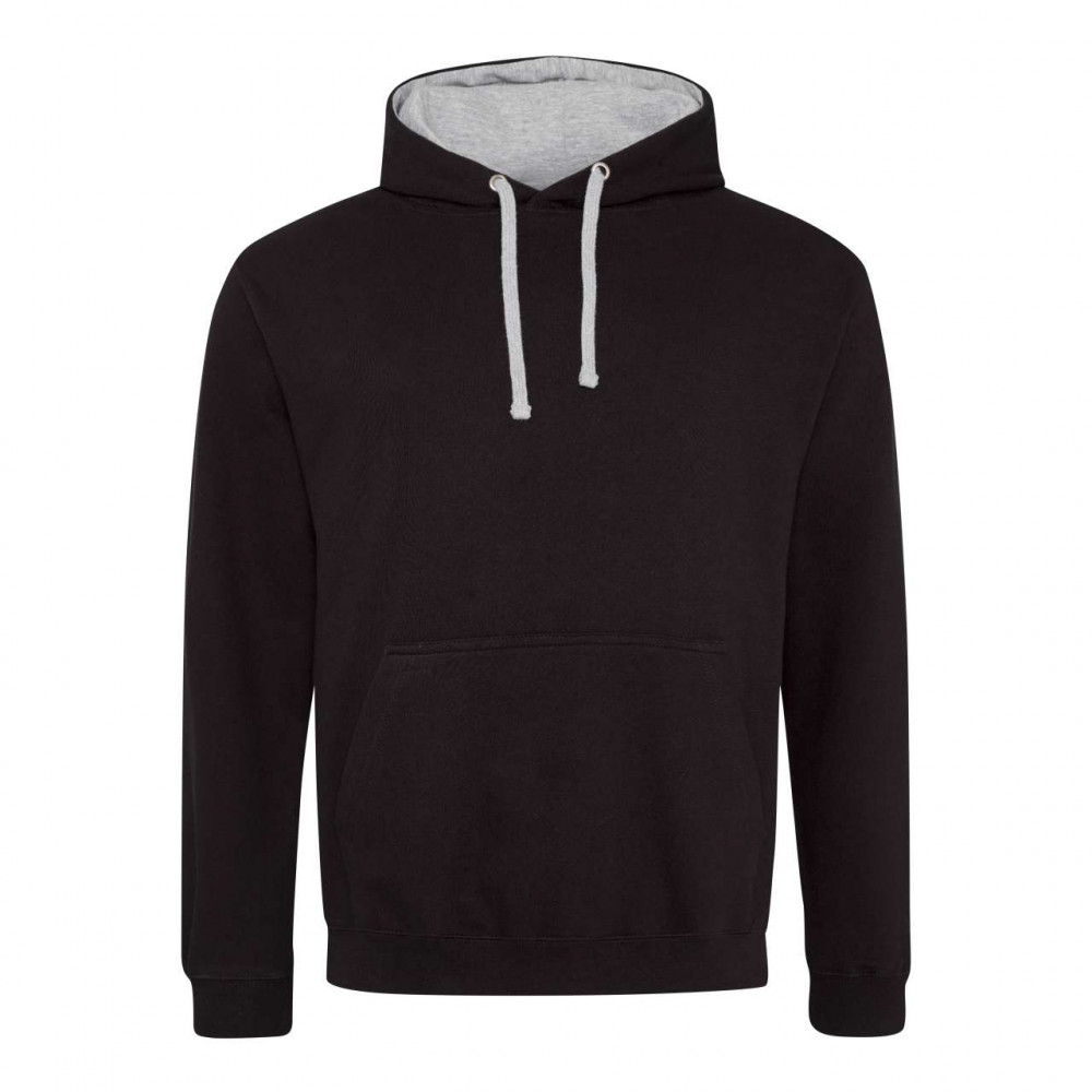 Uniszex kapucnis pulóver Just Hoods AWJH003 varsity Hoodie -S, Jet Black/Hot Pink Uniszex kapucnis pulóver Just Hoods AWJH003 varsity Hoodie -S, Jet Black/Hot Pink