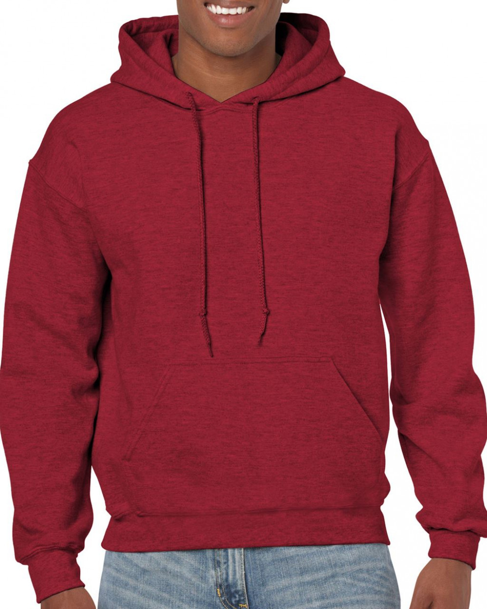 Uniszex kapucnis pulóver Gildan GI18500 Heavy Blend Adult Hooded Sweatshirt -M, Antique Cherry Red
