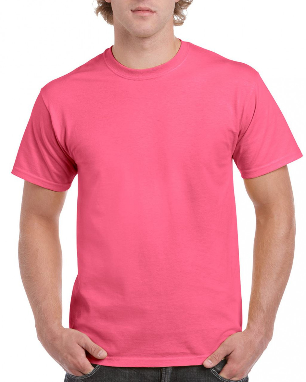 Uniszex póló Gildan GI2000 Ultra Cotton Felnőtt póló -S, Safety Pink