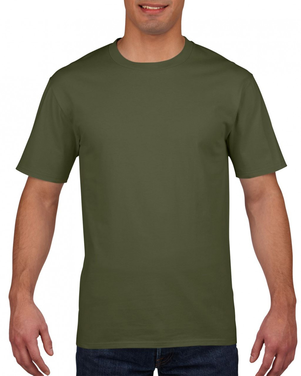 Uniszex póló Gildan GI4100 premium Cotton Felnőtt póló -3XL, Military Green