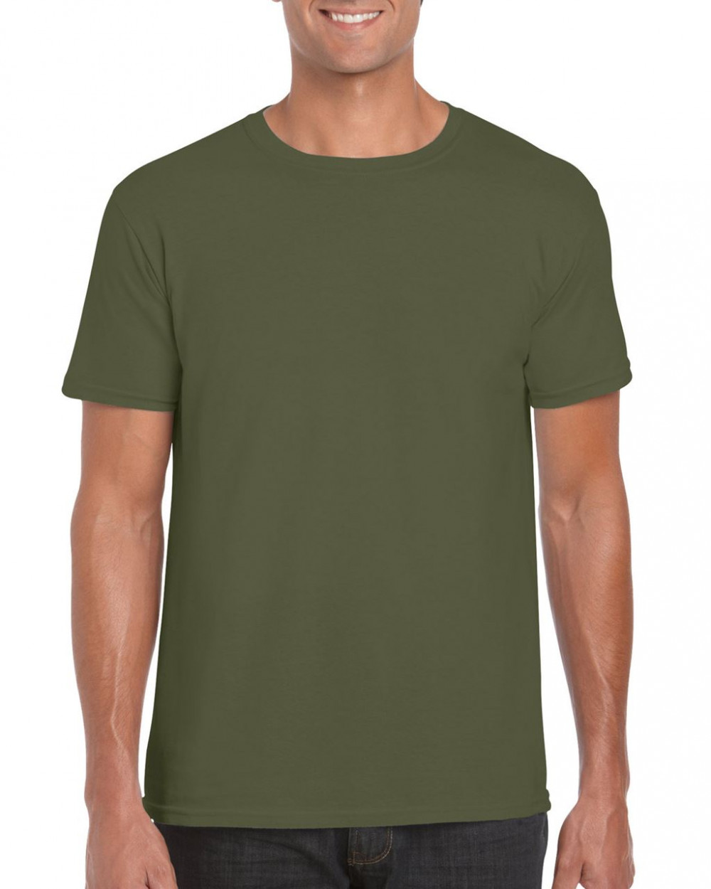 Csomag akciós póló (min. 5 db) Uniszex póló Gildan GI64000 Softstyle Felnőtt póló -4XL, Military Green