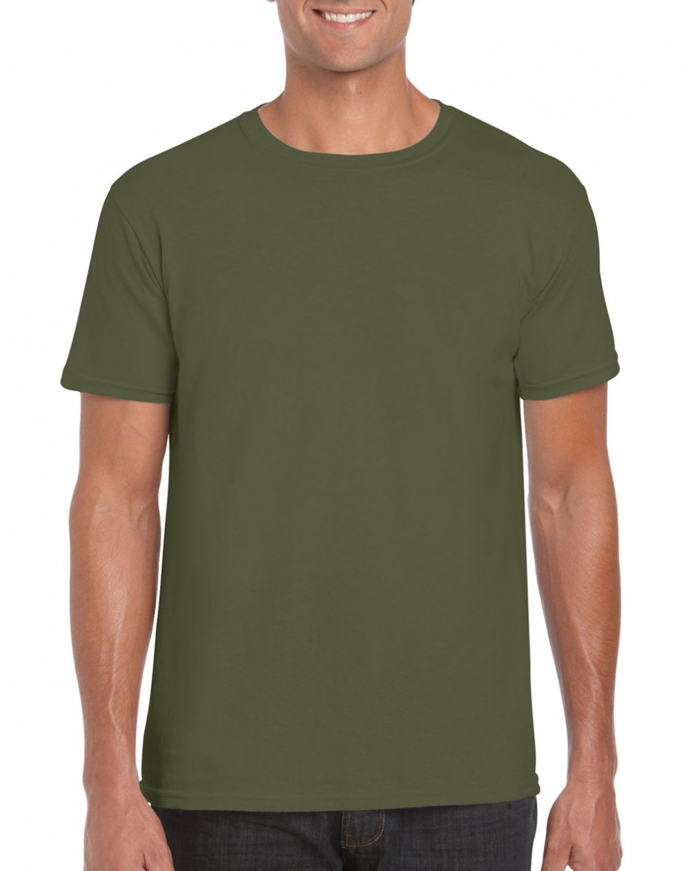 Csomag akciós póló (min. 5 db) Uniszex póló Gildan GI64000 Softstyle Felnőtt póló -L, Military Green