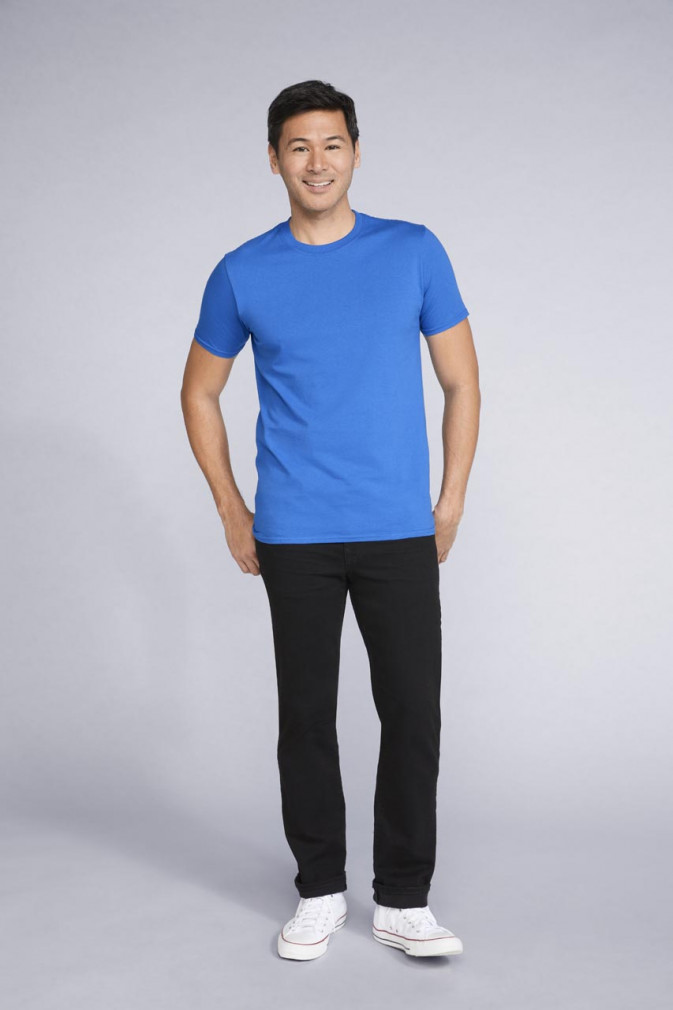 Csomag akciós póló (min. 5 db) Uniszex póló Gildan GI64000 Softstyle Felnőtt póló -L, Tropical Blue