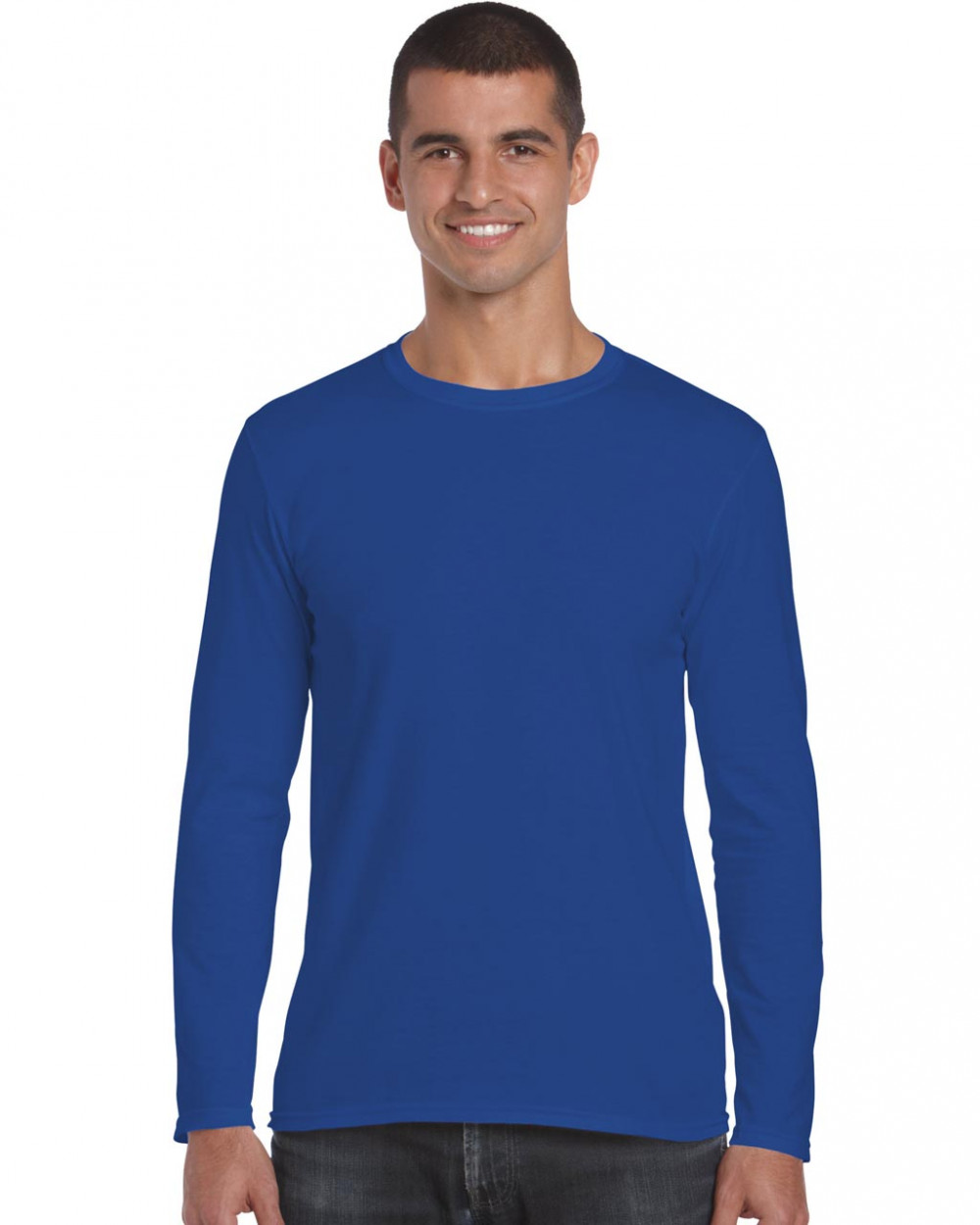 Uniszex póló Gildan GI64400 Softstyle Felnőtt Hosszú Ujjú póló -XL, Royal
