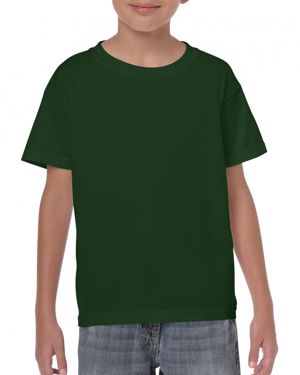 Gyerek póló Gildan GIB5000 Heavy Cotton Youth T-Shirt -S, Forest Green