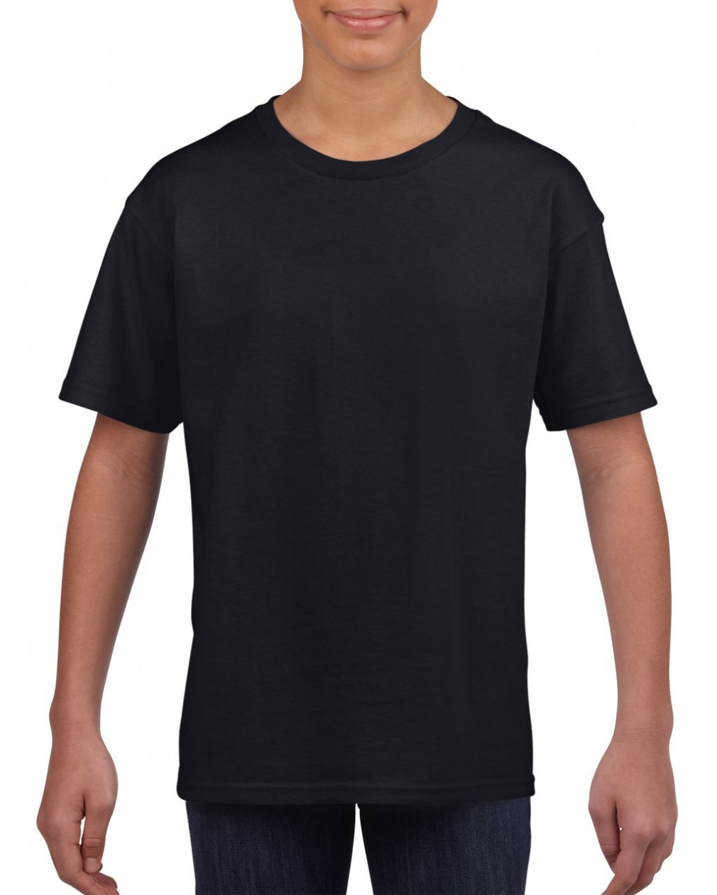 Gyerek póló Gildan GIB64000 Softstyle Youth T-Shirt -M, Black