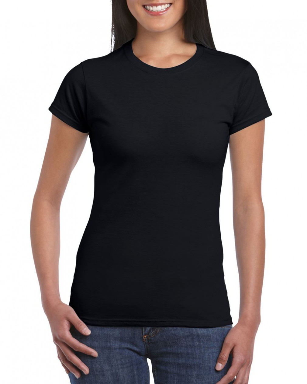 Női póló Gildan GIL64000 Softstyle -S, Black