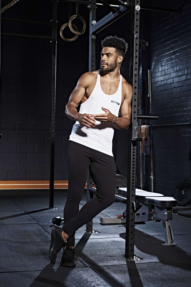 Férfi Just Cool JC009 Cool Muscle vest -S, Fire Red