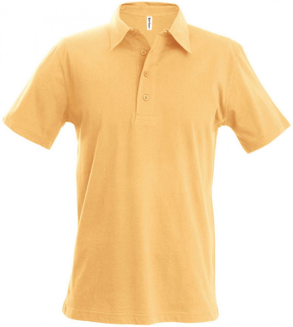 Férfi galléros póló Kariban KA227 Men'S Jersey polo Shirt -L, Light Orange