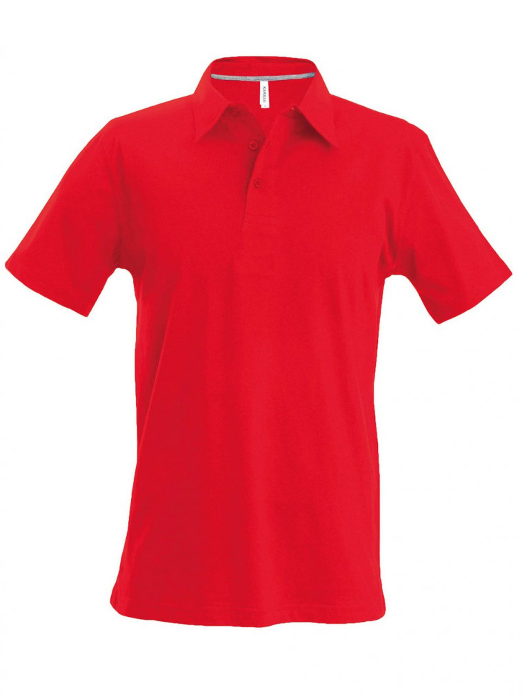 Férfi galléros póló Kariban KA241 Men&#039;S Short-Sleeved polo Shirt -M, Red