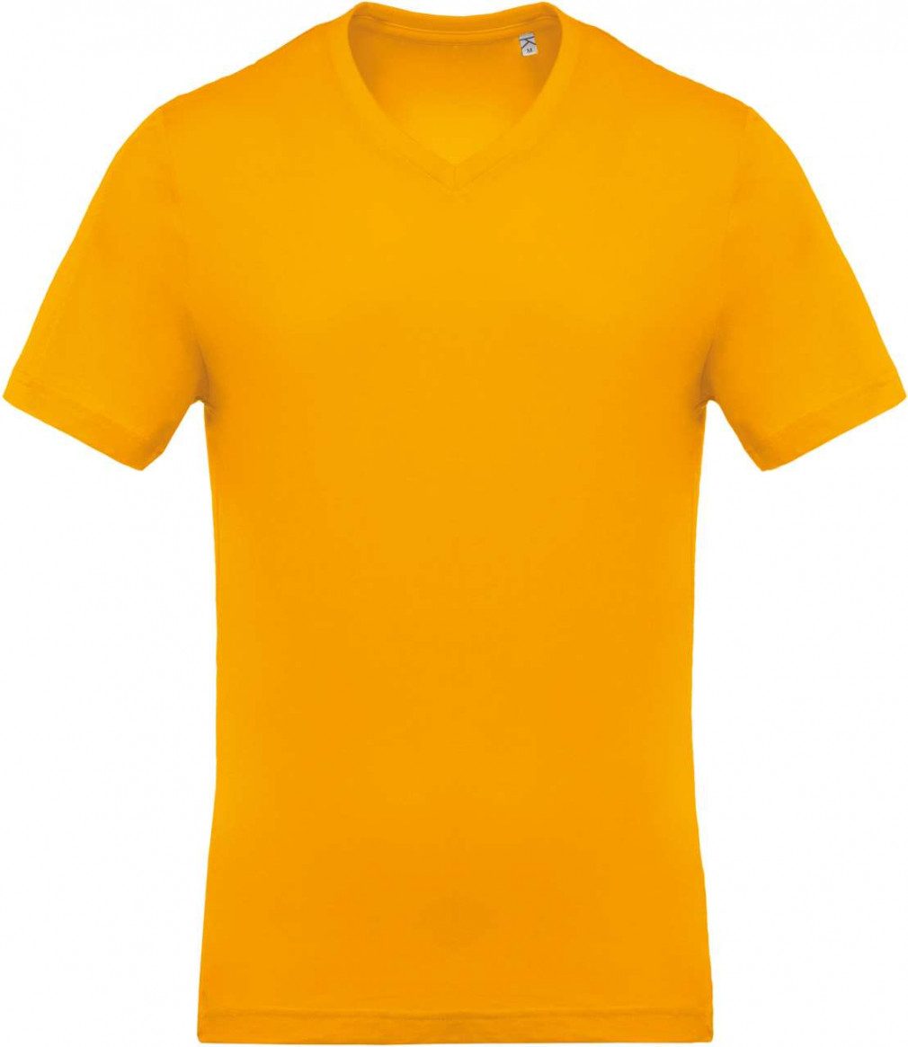 Férfi póló Kariban KA370 v-nyakú Rövid Ujjú póló -L, Yellow