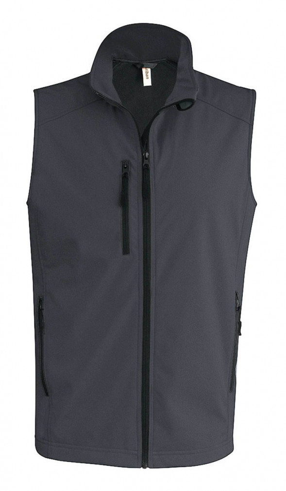 Férfi Softshell Kariban KA403 Men'S Softshell Bodywarmer -4XL, Titanium