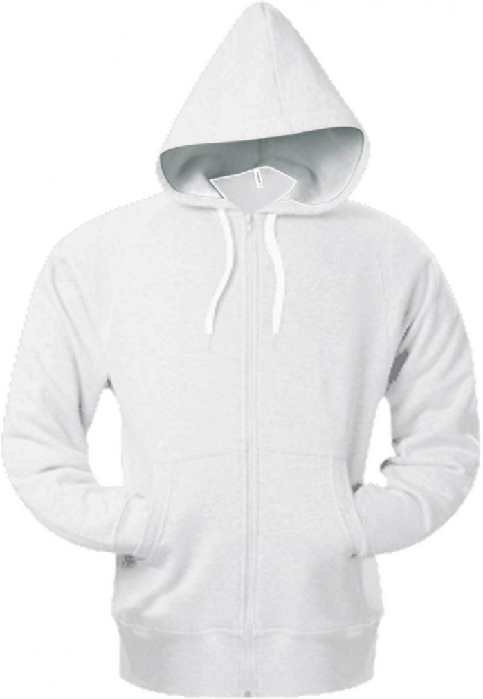 Uniszex kapucnis pulóver Kariban KA444 Full Zip Hooded Sweatshirt -2XL, White