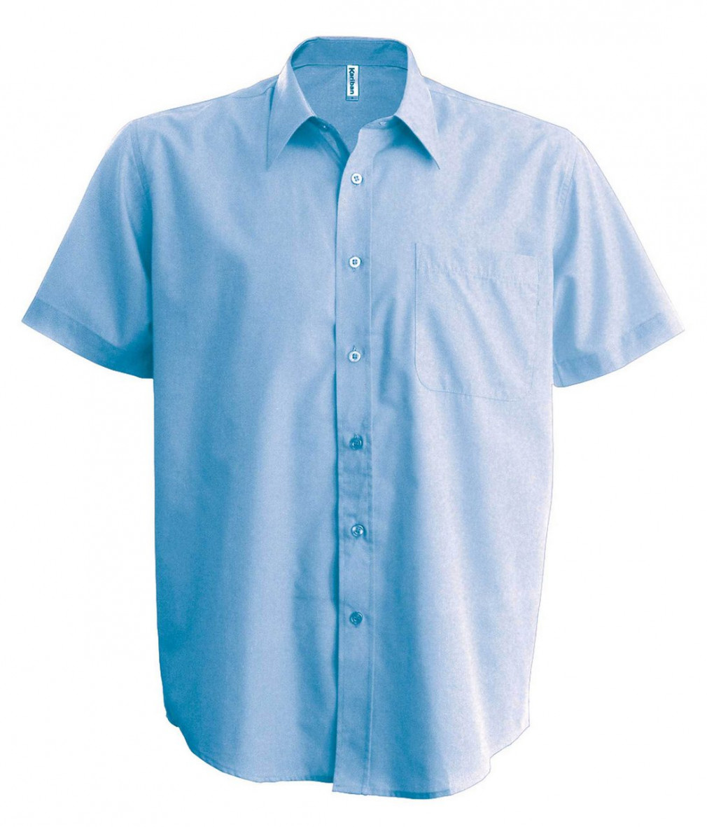 Férfi ing Kariban KA551 Ace - Short-Sleeved Shirt -5XL, Bright Sky