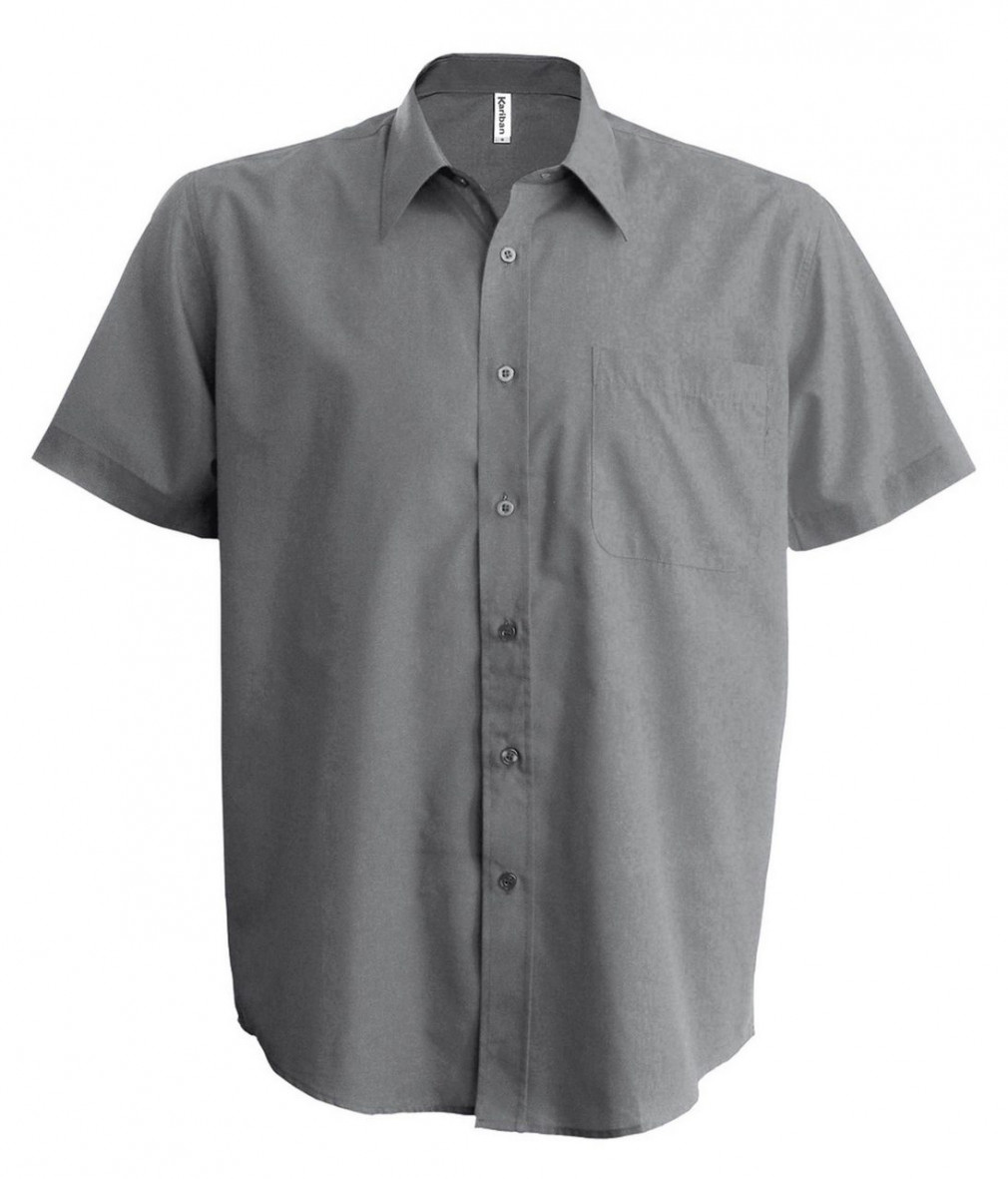 Férfi ing Kariban KA551 Ace - Short-Sleeved Shirt -5XL, Silver