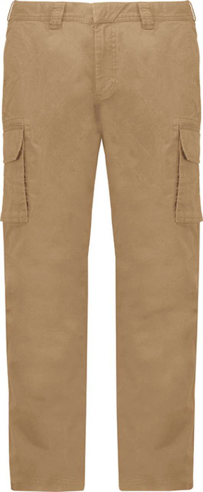 Férfi nadrág Kariban KA744 Men'S Multipocket Trousers -40, Camel