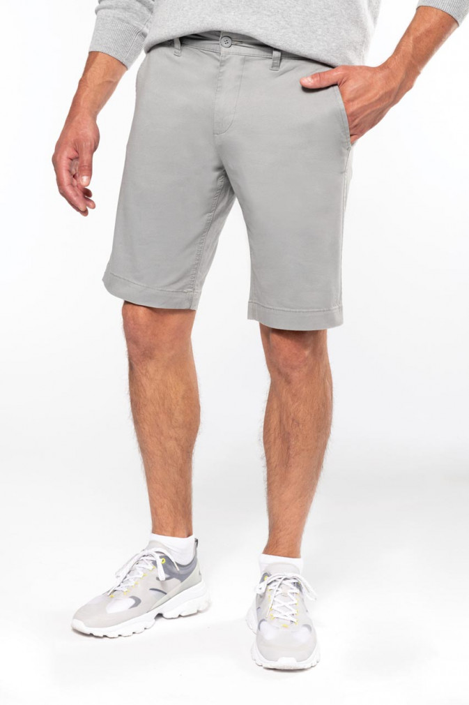 Férfi rövid nadrág Kariban KA750 Men'S Chino Bermuda Shorts -50, Dark Navy
