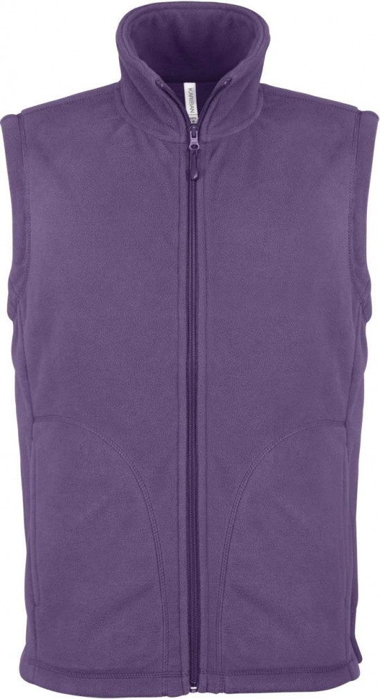 Férfi Kariban KA913 Luca - Men'S Micro Fleece Gilet -3XL, Purple