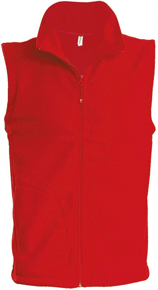 Férfi Kariban KA913 Luca - Men'S Micro Fleece Gilet -3XL, Red