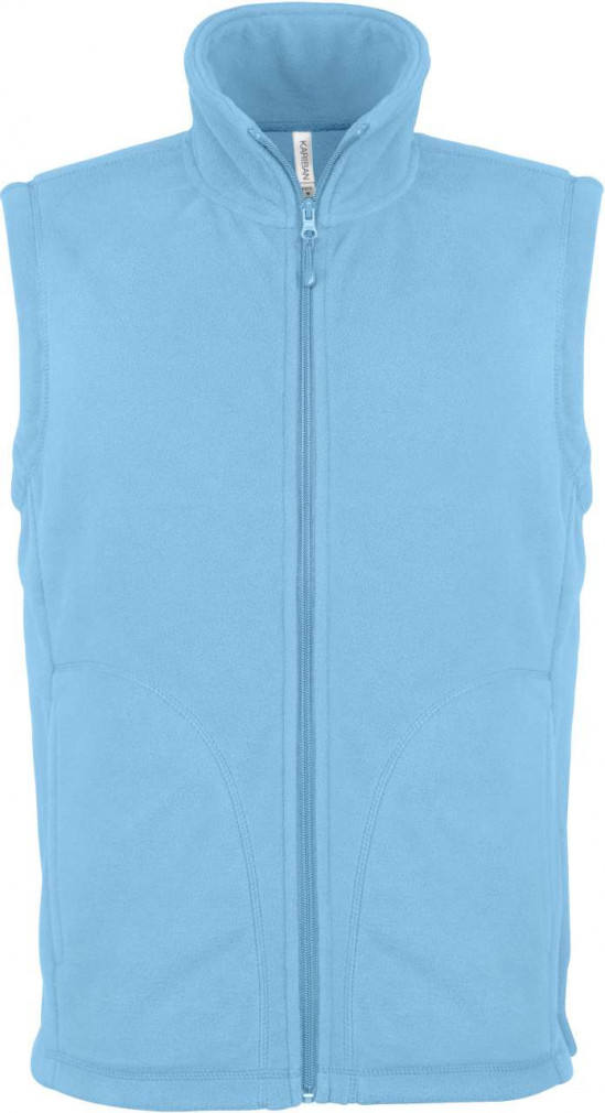 Férfi Kariban KA913 Luca - Men'S Micro Fleece Gilet -4XL, Sky Blue